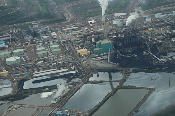 Factories and Tailing Ponds in the Tar Sands